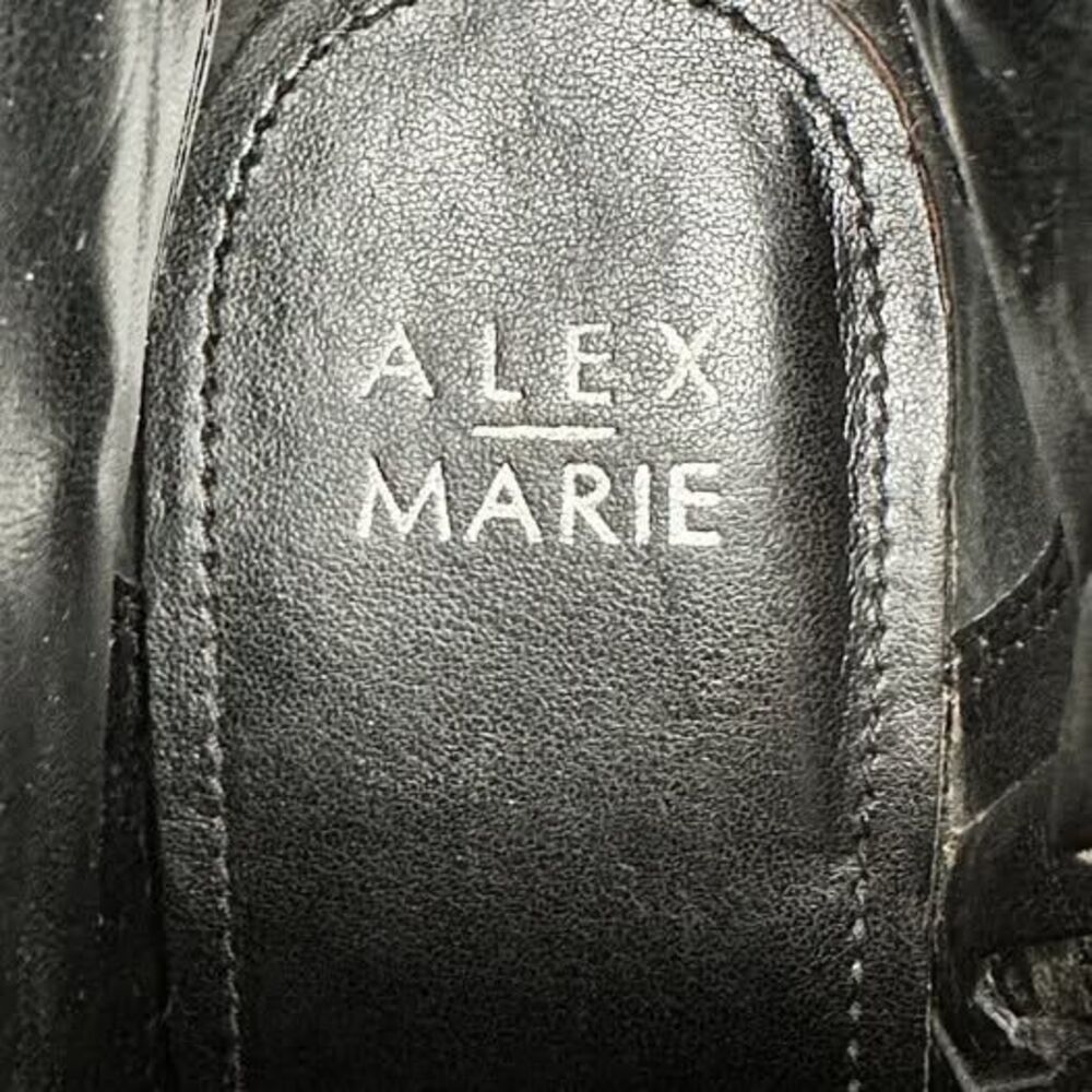 ALEX MARIE Women's Black Heeled Booties Zip Up Leather Sz 8.5 - Picture 8 of 10